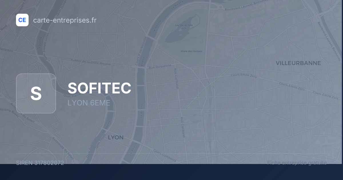 SOFITEC — 317802072 — fiche entreprise