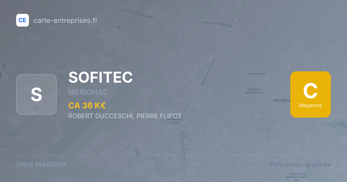SOFITEC — 394670558 — fiche entreprise