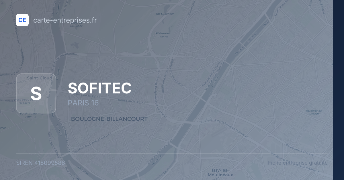SOFITEC — 418099586 — fiche entreprise