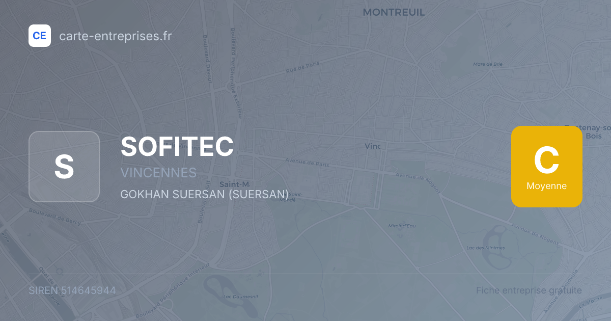 SOFITEC — 514645944 — fiche entreprise