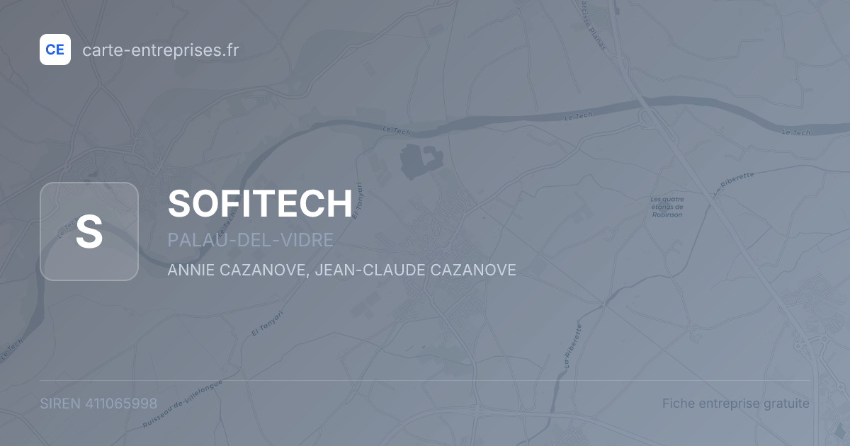SOFITECH — 411065998 — fiche entreprise