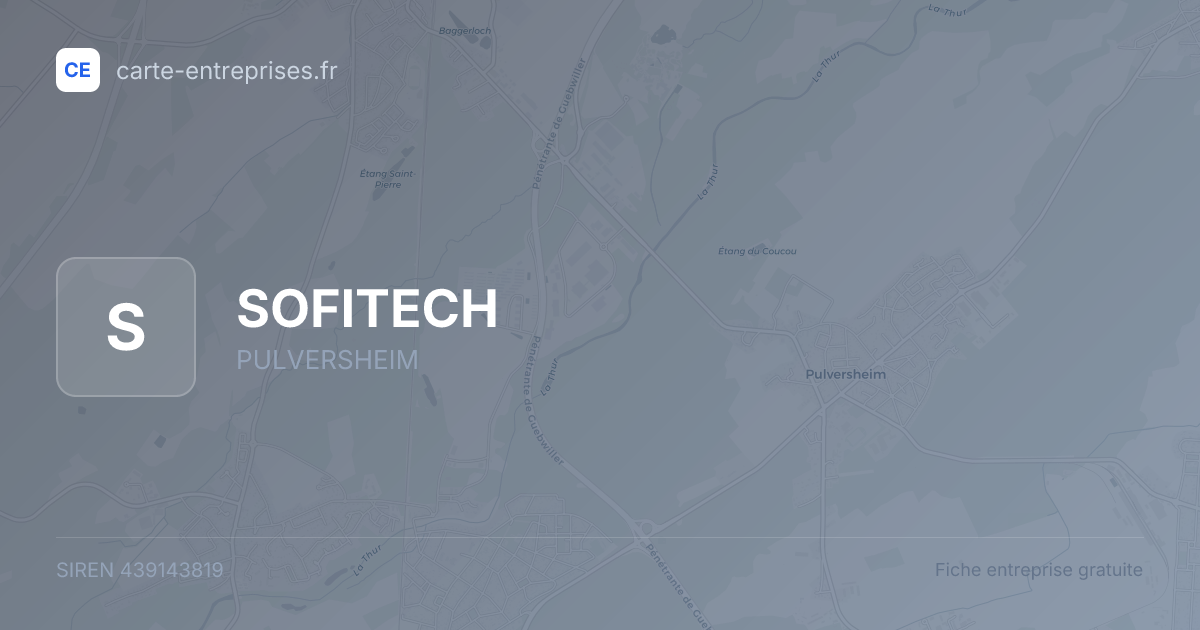 SOFITECH — 439143819 — fiche entreprise