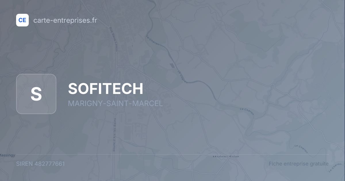 SOFITECH — 482777661 — fiche entreprise