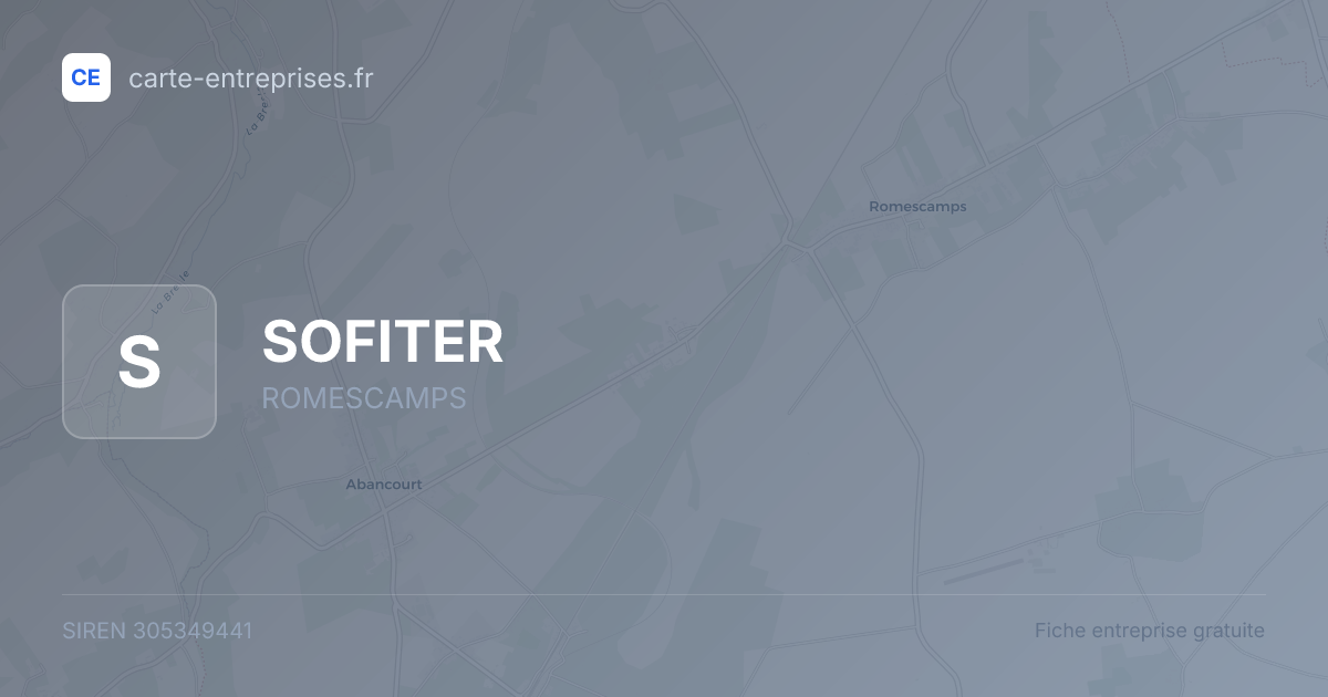 SOFITER — 305349441 — fiche entreprise