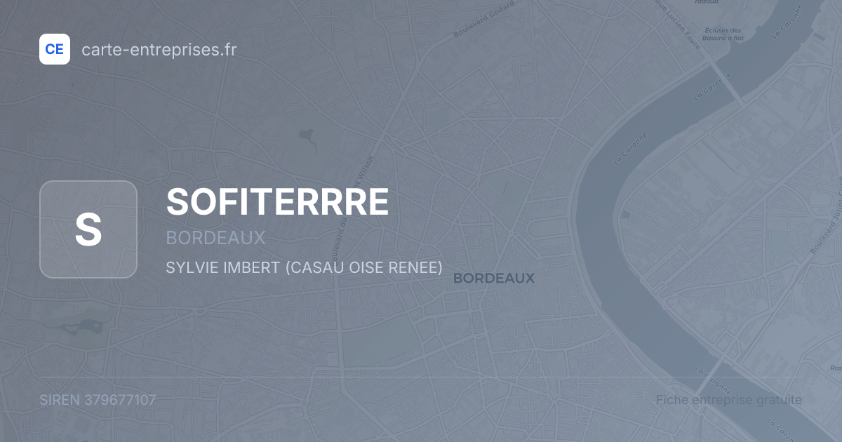 SOFITERRRE — 379677107 — fiche entreprise