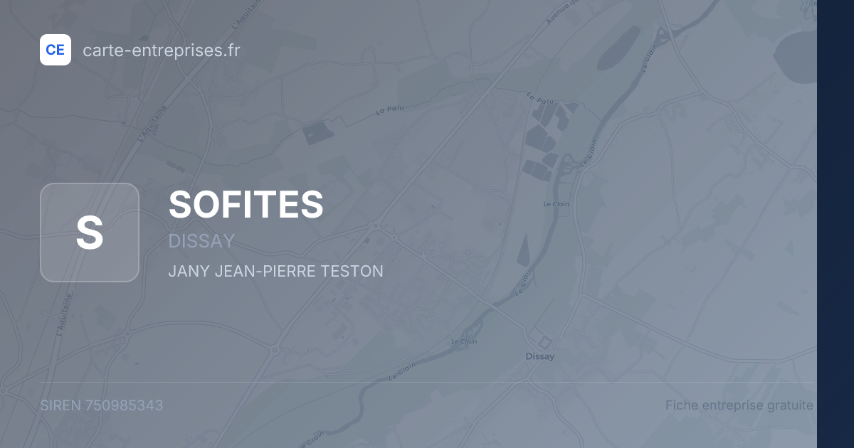 SOFITES — 750985343 — fiche entreprise