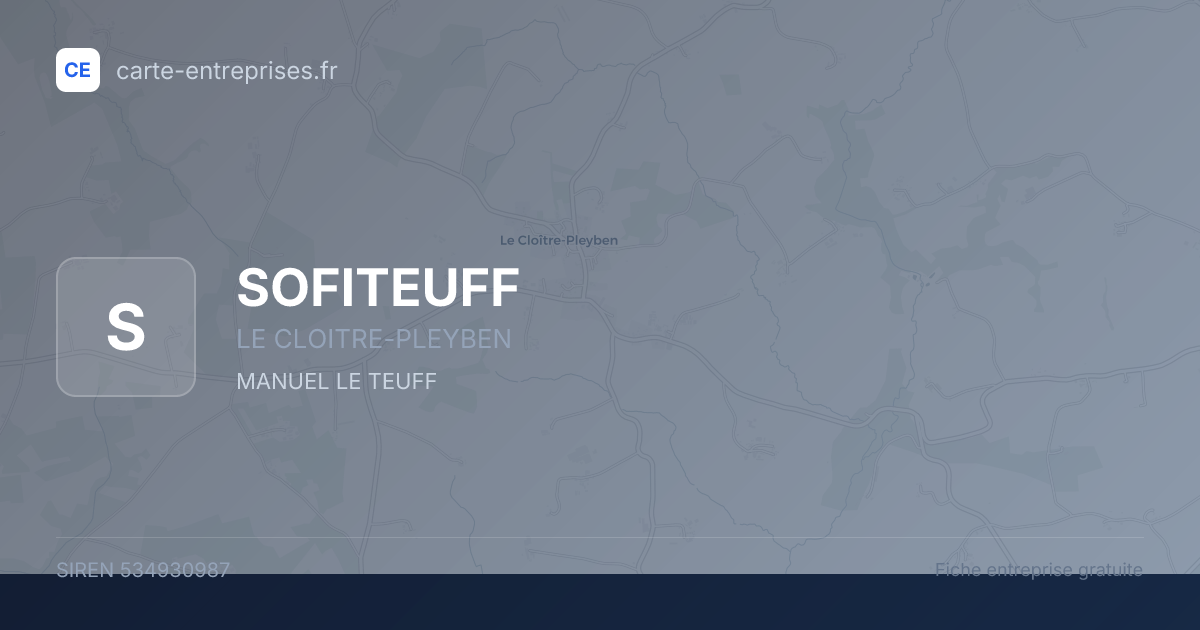 SOFITEUFF — 534930987 — fiche entreprise