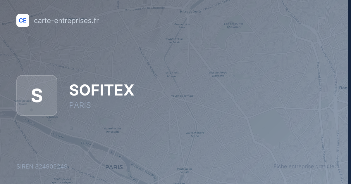 SOFITEX — 324905249 — fiche entreprise