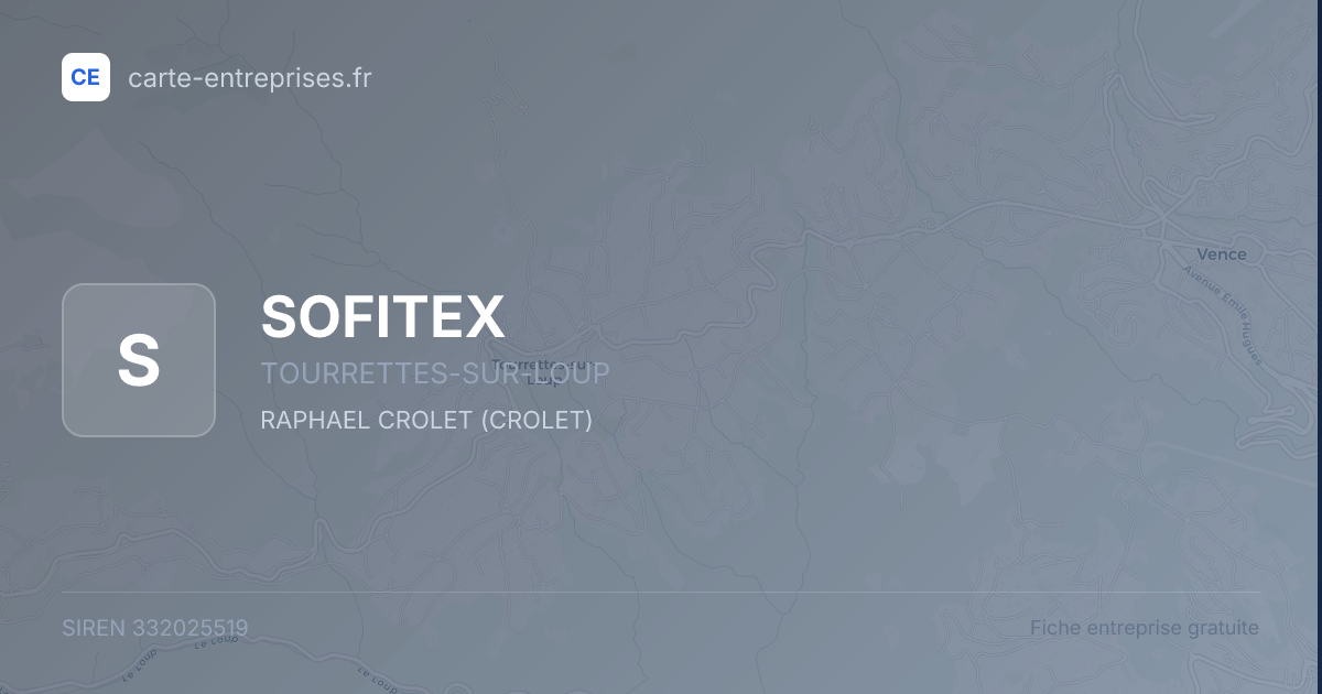 SOFITEX — 332025519 — fiche entreprise