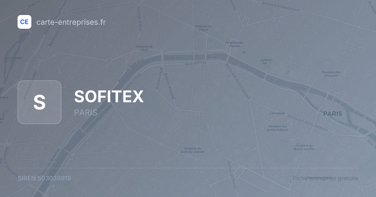 SOFITEX — 503039919 — fiche entreprise
