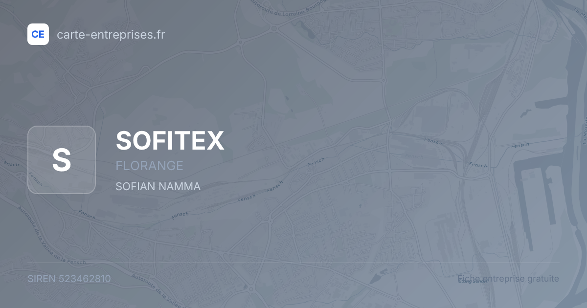 SOFITEX — 523462810 — fiche entreprise