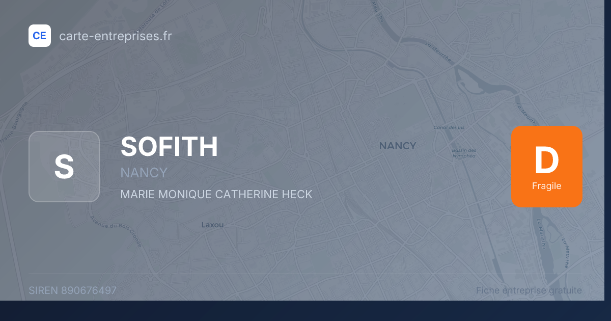 SOFITH — 890676497 — fiche entreprise