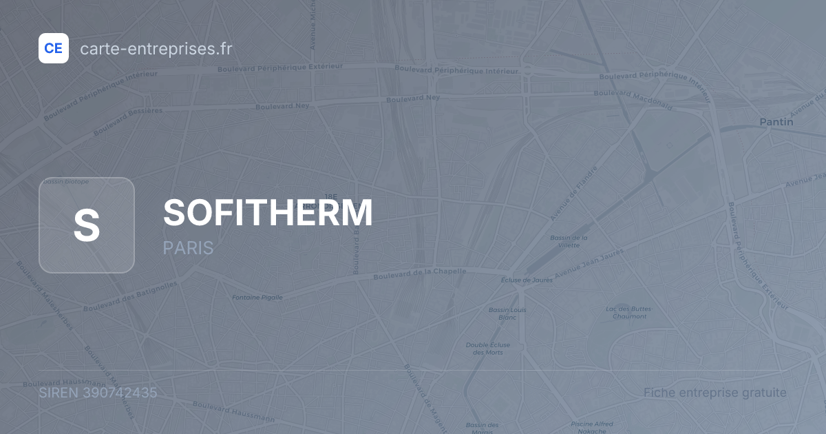SOFITHERM — 390742435 — fiche entreprise