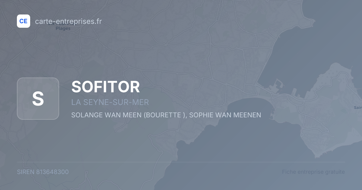 SOFITOR — 813648300 — fiche entreprise