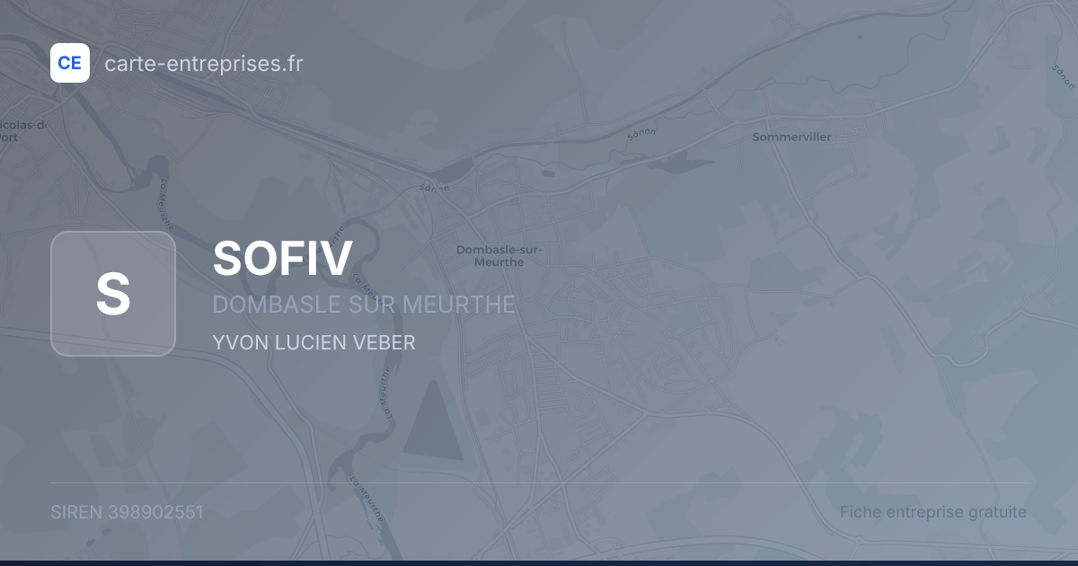 SOFIV — 398902551 — fiche entreprise