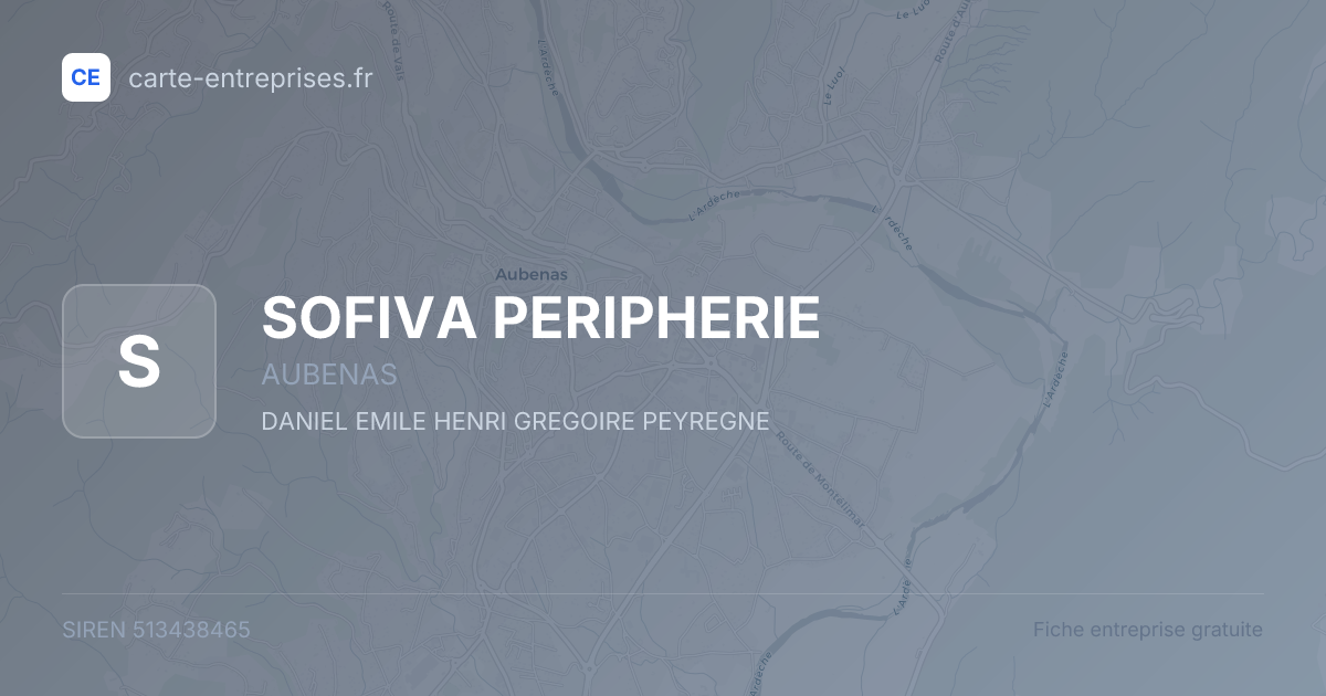 SOFIVA PERIPHERIE — 513438465 — fiche entreprise