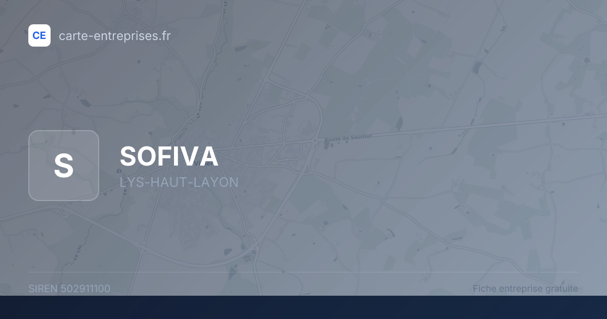 SOFIVA — 502911100 — fiche entreprise