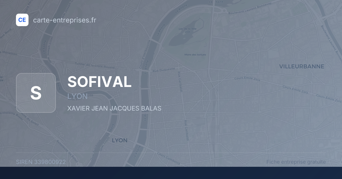 SOFIVAL — 339800922 — fiche entreprise