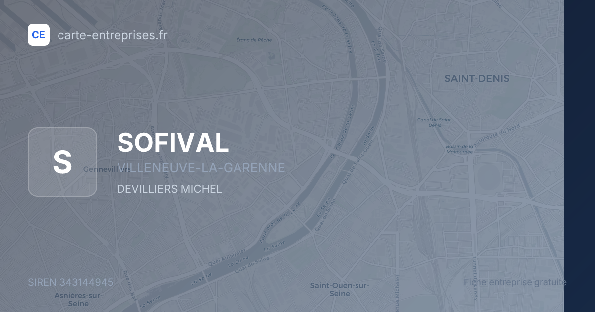 SOFIVAL — 343144945 — fiche entreprise