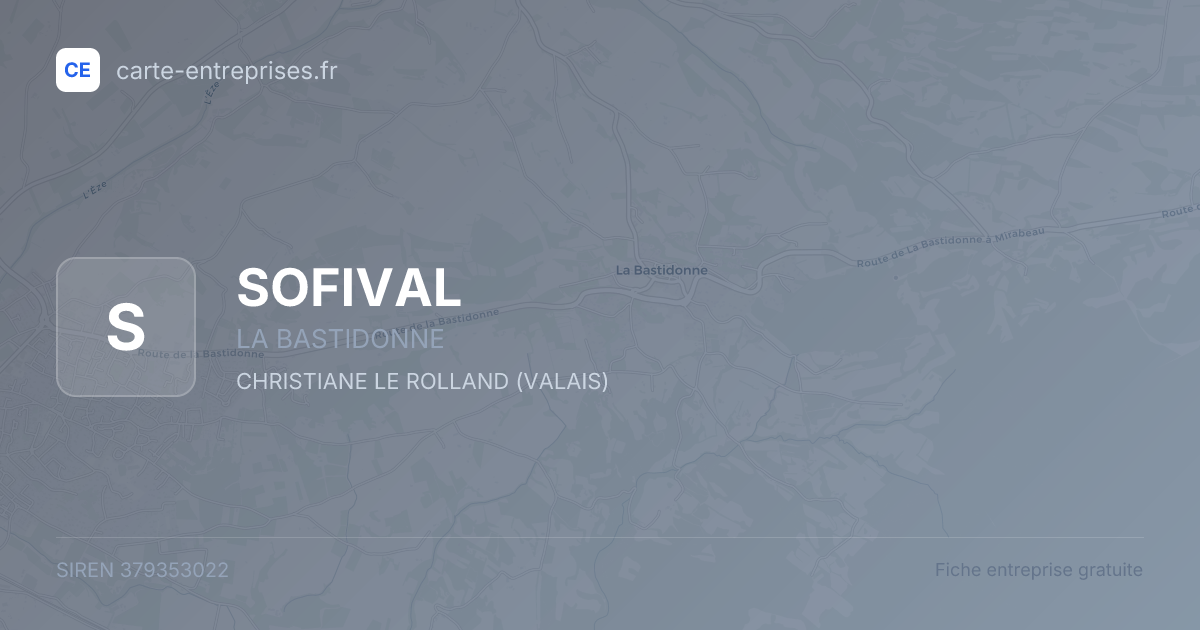 SOFIVAL — 379353022 — fiche entreprise