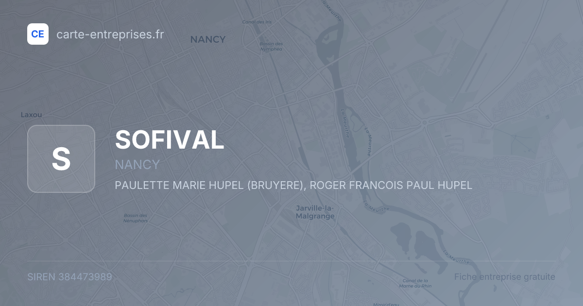 SOFIVAL — 384473989 — fiche entreprise