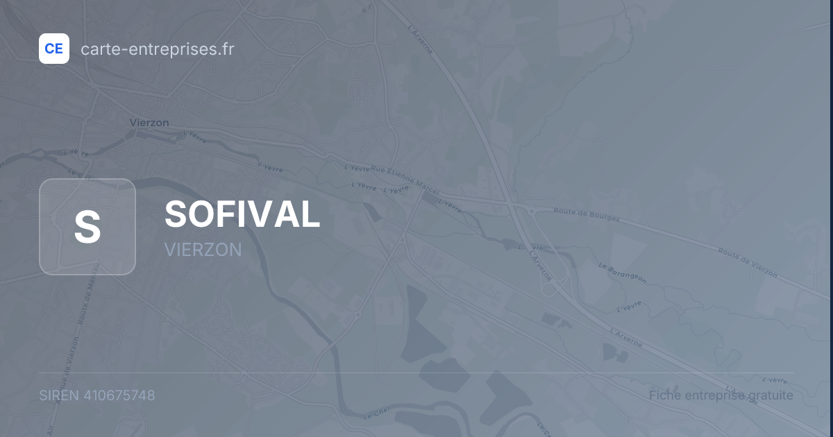 SOFIVAL — 410675748 — fiche entreprise