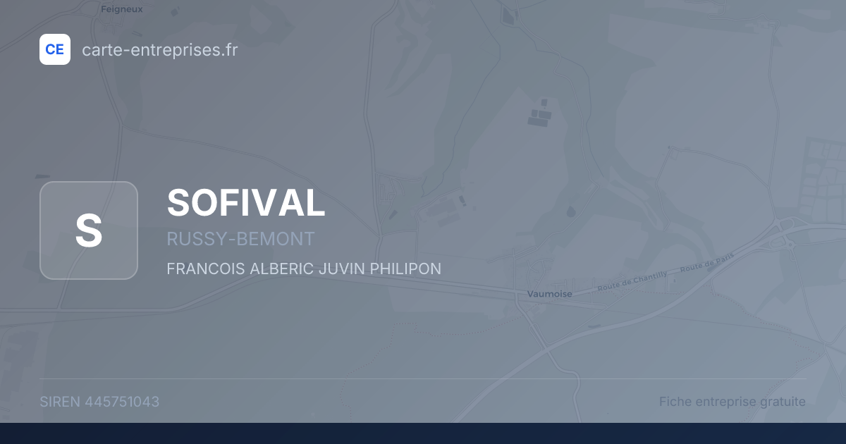 SOFIVAL — 445751043 — fiche entreprise