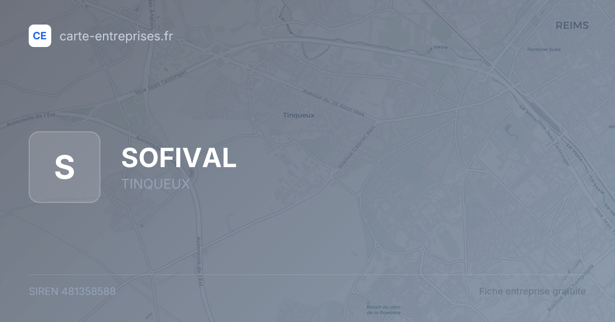 SOFIVAL — 481358588 — fiche entreprise