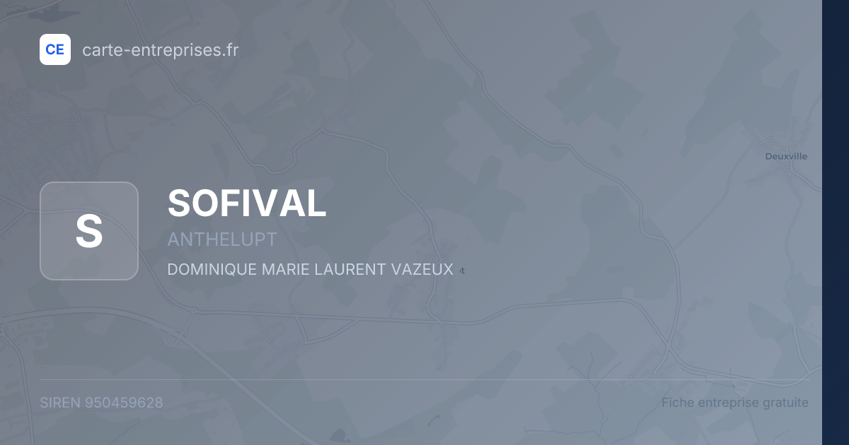 SOFIVAL — 950459628 — fiche entreprise