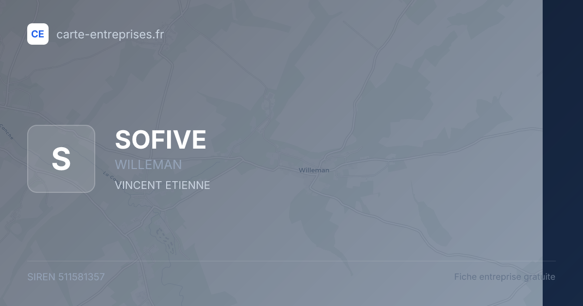SOFIVE — 511581357 — fiche entreprise