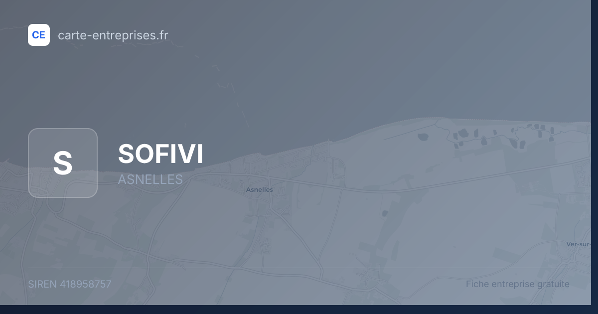 SOFIVI — 418958757 — fiche entreprise