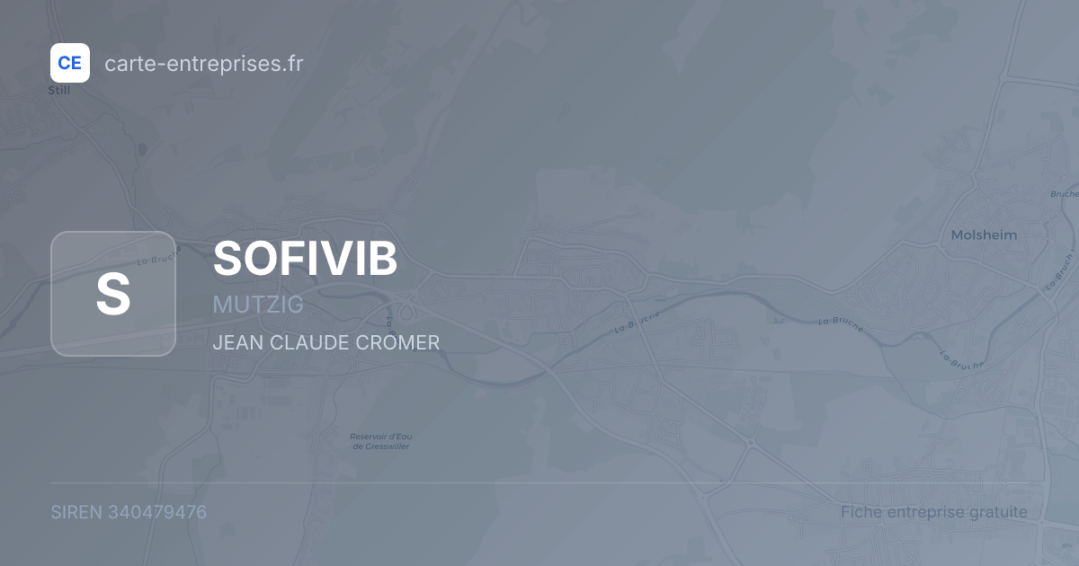 SOFIVIB — 340479476 — fiche entreprise