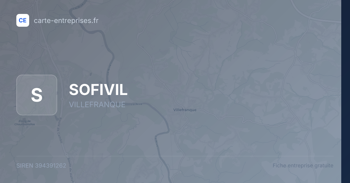 SOFIVIL — 394391262 — fiche entreprise