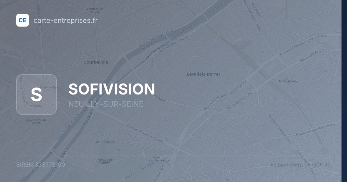 SOFIVISION — 333773190 — fiche entreprise