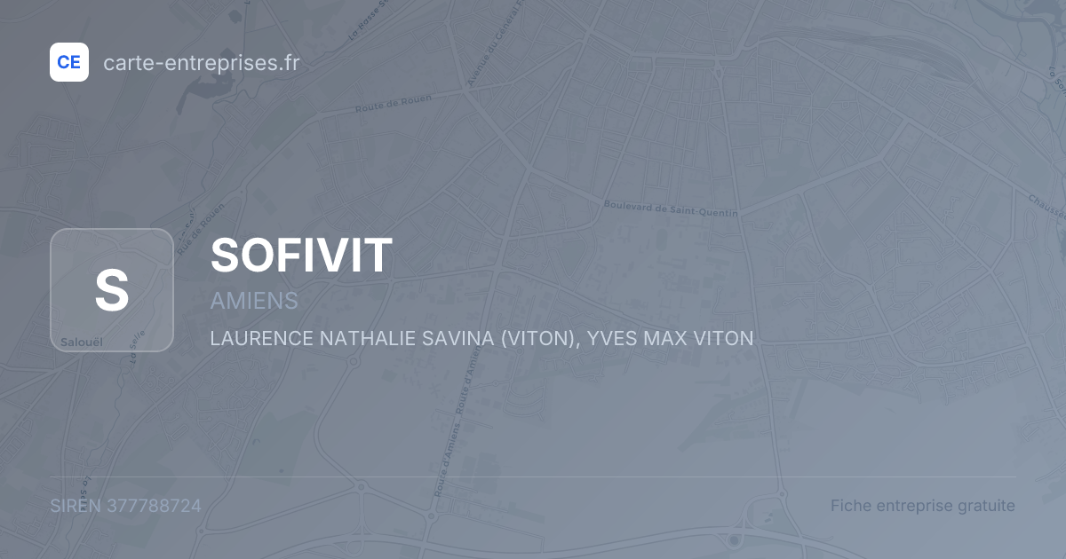 SOFIVIT — 377788724 — fiche entreprise