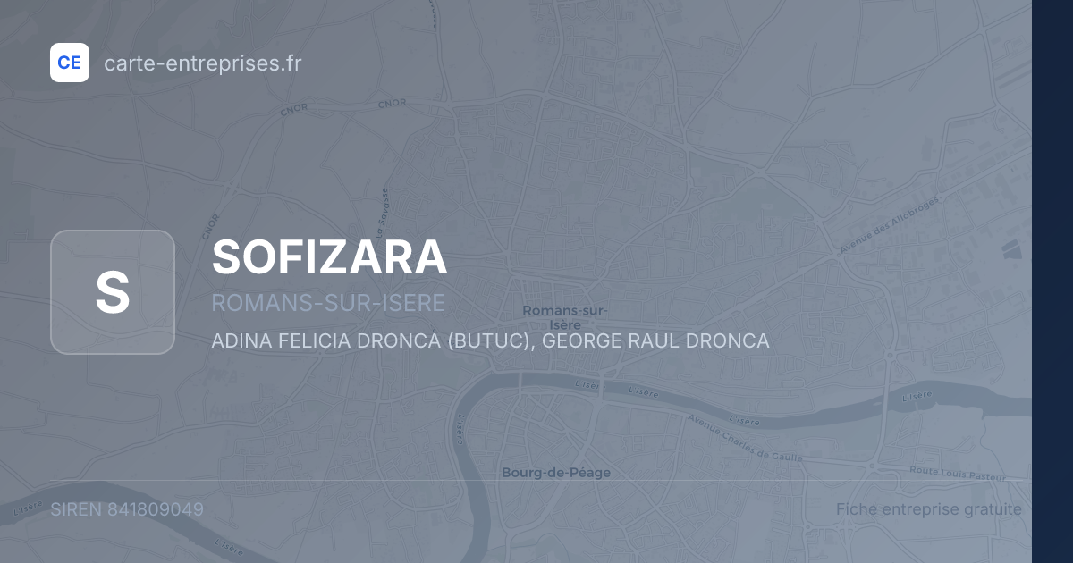 SOFIZARA — 841809049 — fiche entreprise