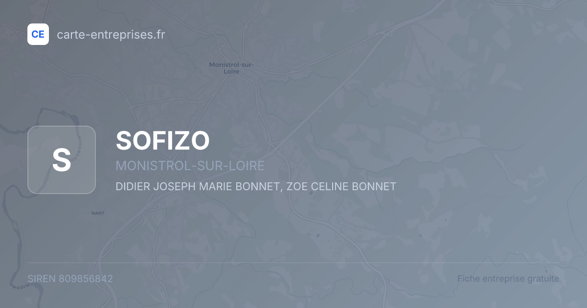 SOFIZO — 809856842 — fiche entreprise
