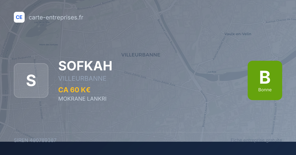 SOFKAH — 480789387 — fiche entreprise
