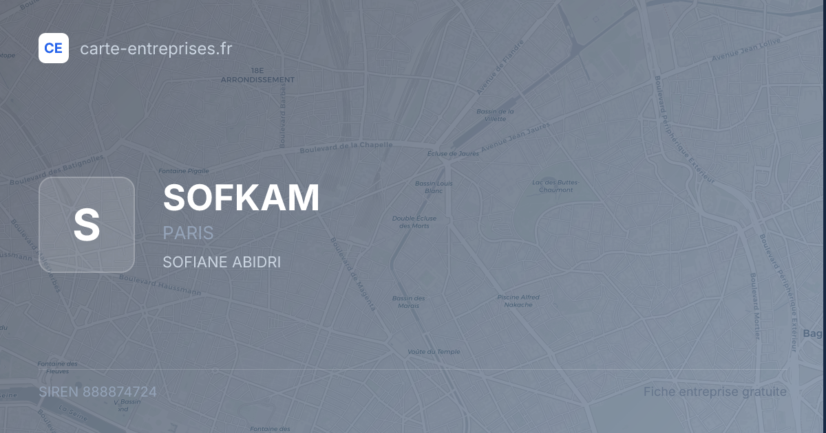 SOFKAM — 888874724 — fiche entreprise