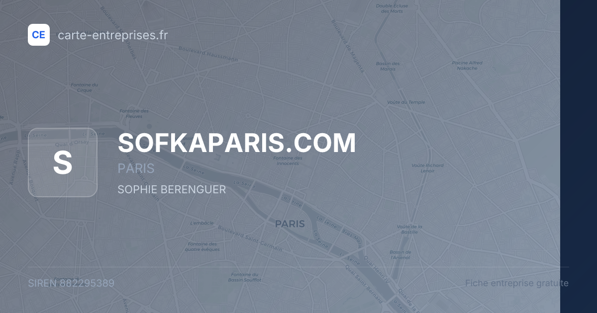 SOFKAPARIS.COM — 882295389 — fiche entreprise