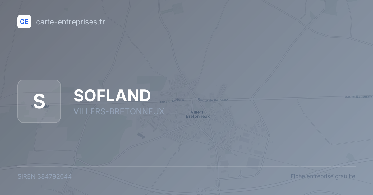 SOFLAND — 384792644 — fiche entreprise