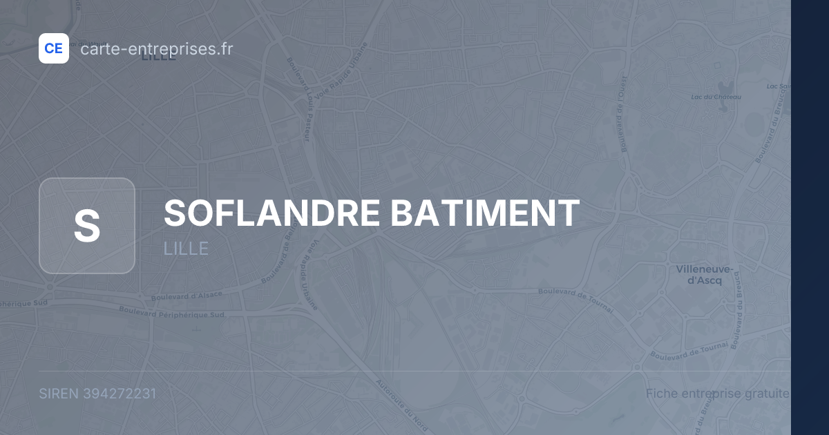 SOFLANDRE BATIMENT — 394272231 — fiche entreprise