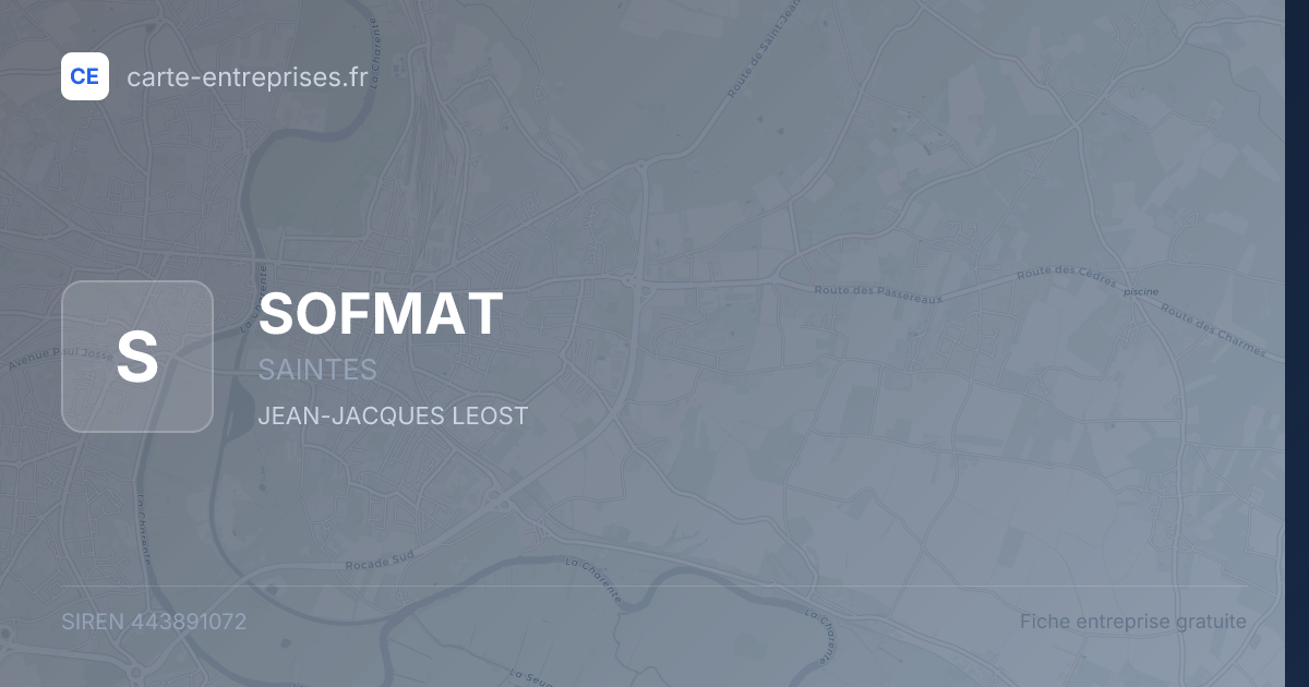SOFMAT — 443891072 — fiche entreprise