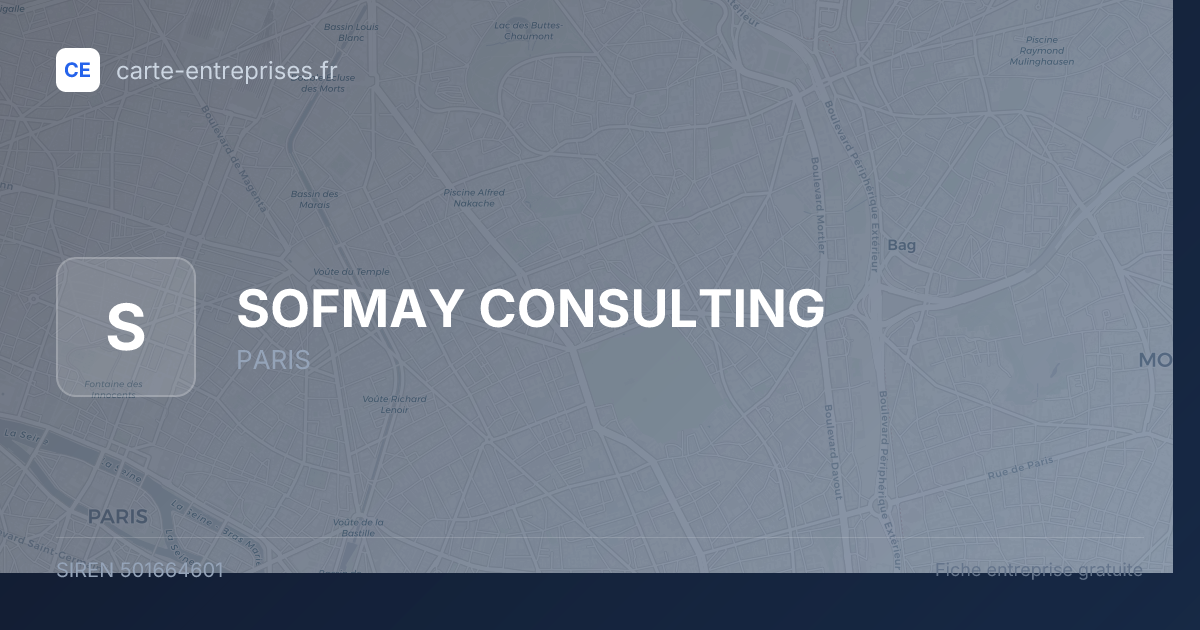 SOFMAY CONSULTING — 501664601 — fiche entreprise