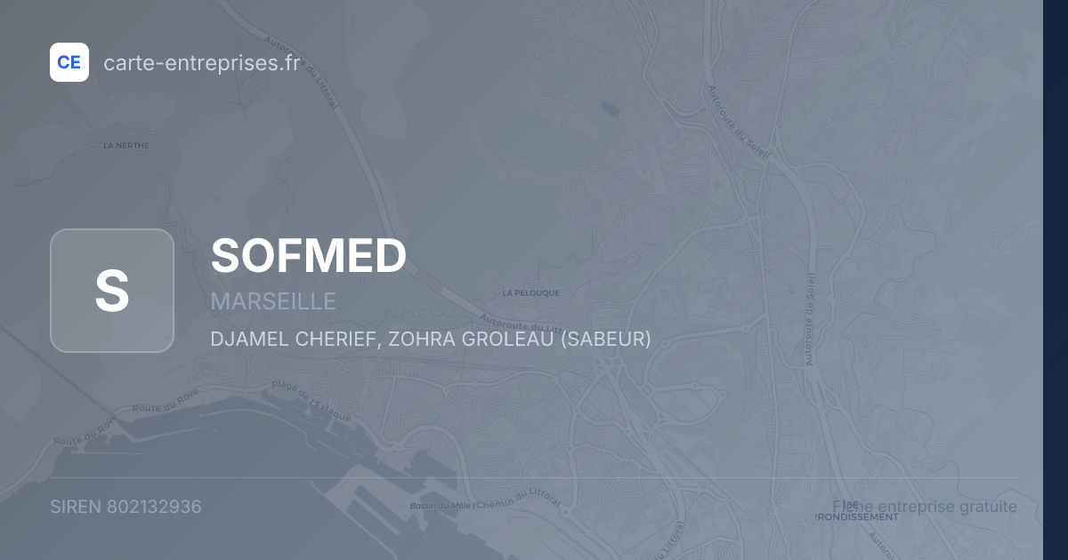 SOFMED — 802132936 — fiche entreprise