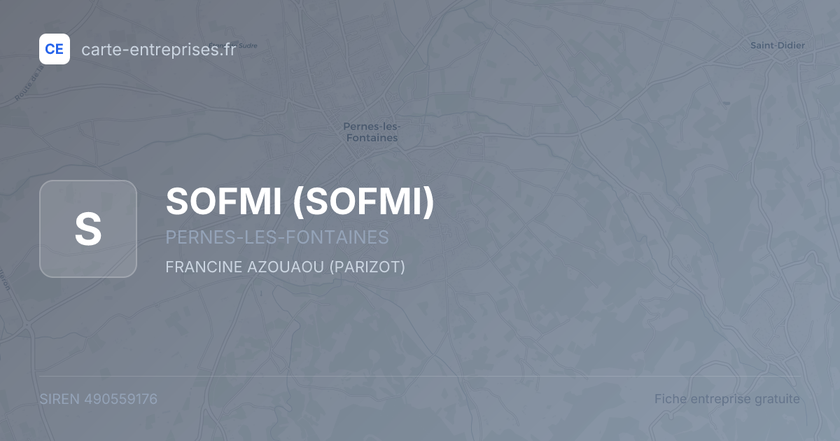 SOFMI — 490559176 — fiche entreprise