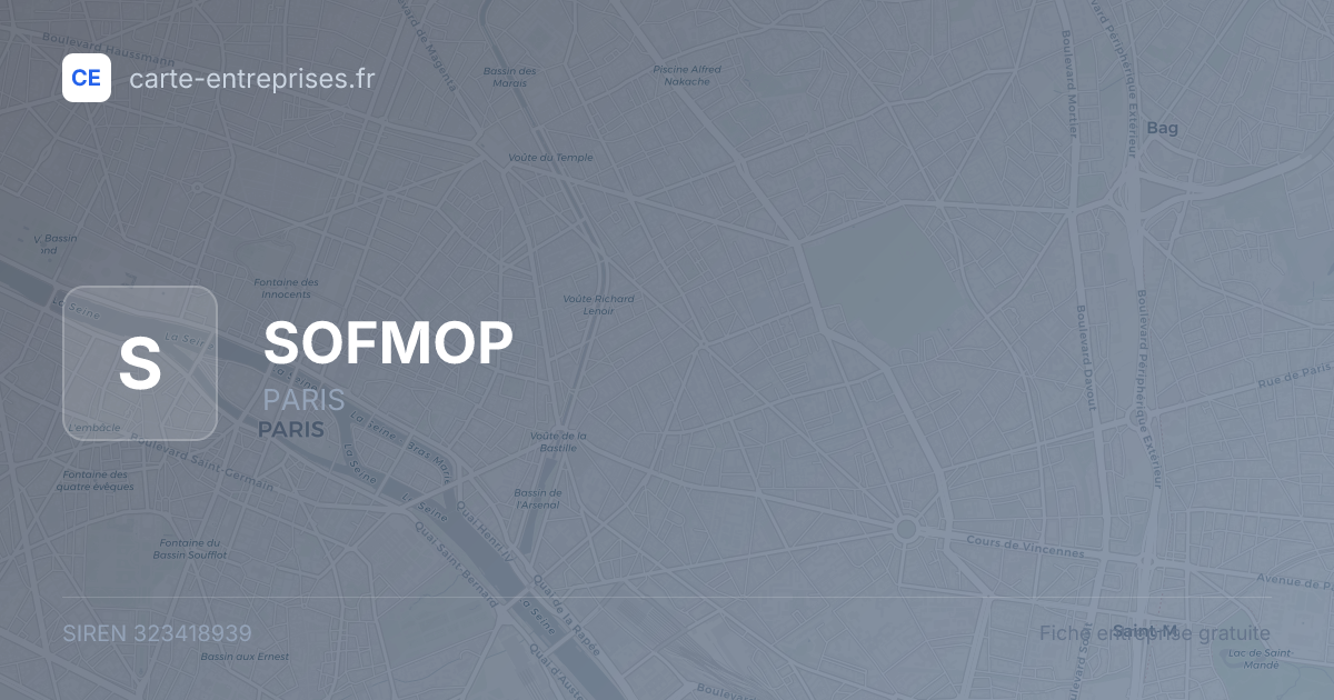 SOFMOP — 323418939 — fiche entreprise