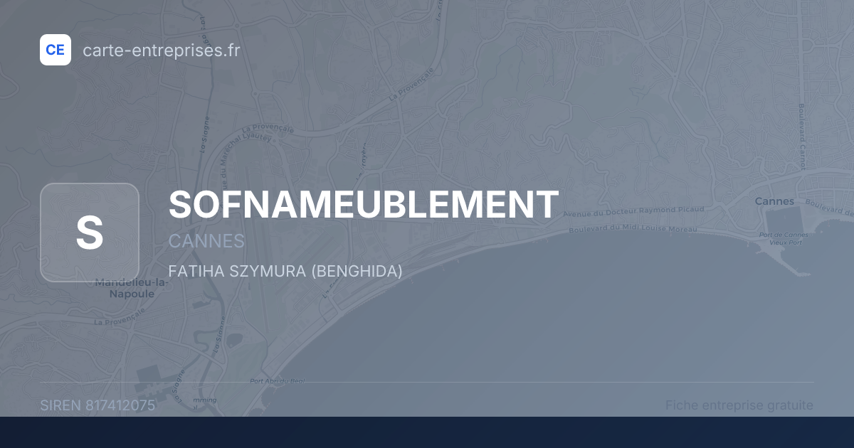 SOFNAMEUBLEMENT — 817412075 — fiche entreprise