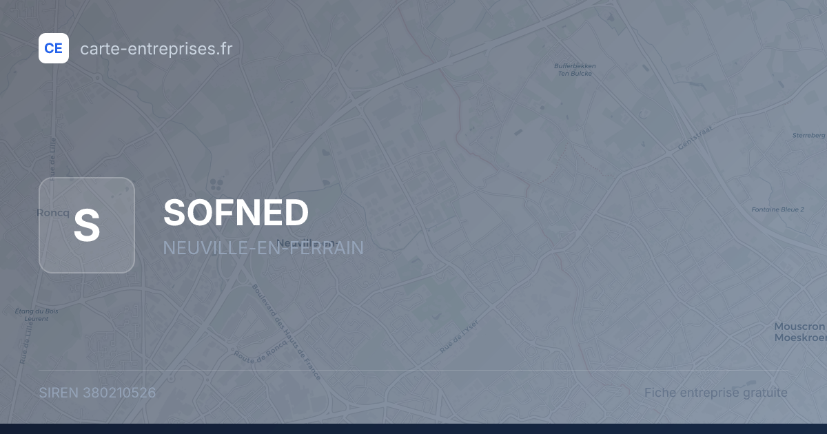 SOFNED — 380210526 — fiche entreprise