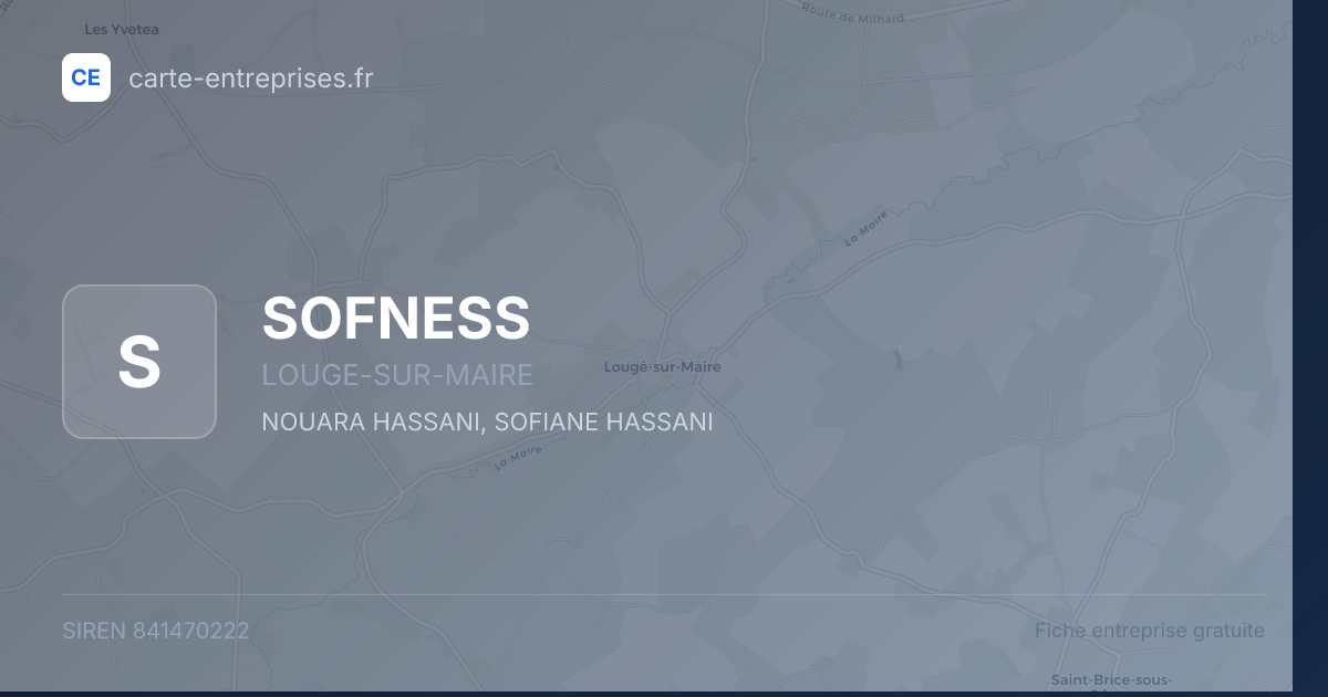 SOFNESS — 841470222 — fiche entreprise